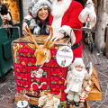 Getting a hug from Santa